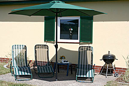 Südterrasse des Ferienhauses